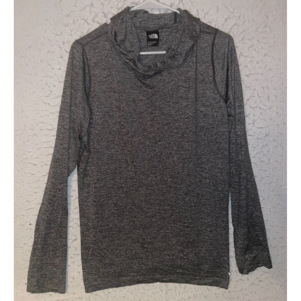 The North Face Pullover Hoodie Heather Gray Womens L Long Sleeve Lightweight
